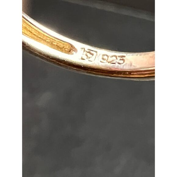 Ross Simons garnet and enamel flower sterling silver ring size 5 - Picture 5 of 16